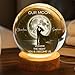 Couple Kissing Under the Moonlight, Custom Moon Phase by Date - Personalized Crystal Ball LED Night Light - Anniversary, Valentines Day Gift for Her, Him, Moon Phase Globe Lamp for Couples