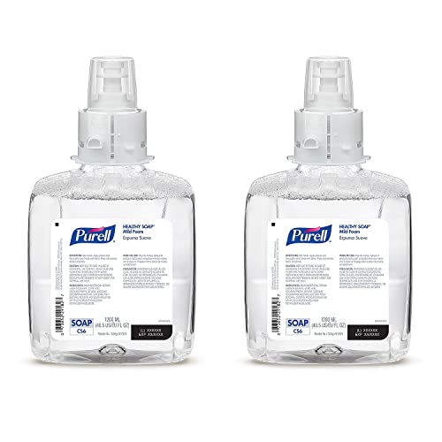 PURELL Brand HEALTHY SOAP Mild Foam, 1200 mL refill for PURELL CS6 Automatic Hand Soap Dispenser 2 count (Pack of 1) - 6574-02 - Manufactured by GOJO, Inc