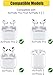 VSuRing 3 Pairs Ear Hooks for AirPods Pro 2nd AirPods Pro AirPods 3rd 2 1 [360° Rotatable Multi-Dimensional Adjustable] Silicone Soft Comfortable Anti-Slip Sports Clamp (White)