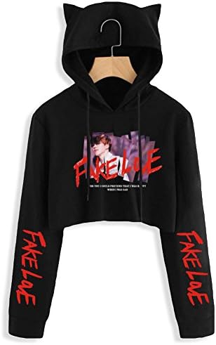 Bosunshine Girls' BTS Love Yourself Answer Hoodie Sweater V Rap-Monster Suga Jin Jimin J-Hope Jung Kook Jacket Pullover Medium Fake Love