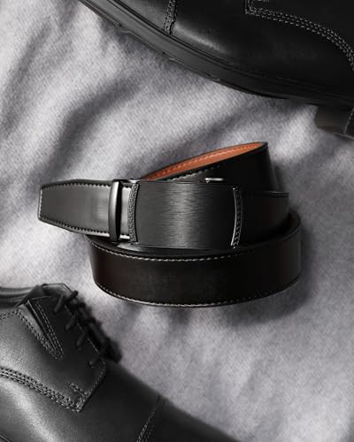 Image of CHAOREN Mens Belt Leather Ratchet Belt - Customizable Fit, Effortless Style (35mm)