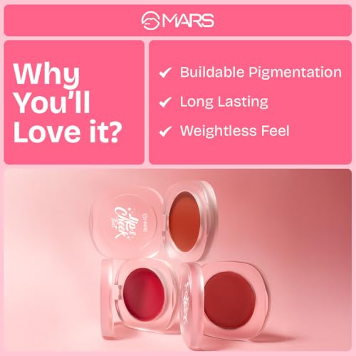 Image of MARS Lip & Cheek Tint for Bold Pop Color (2.8 gm) (03-Cinnamon Glow - Support Your Growth) | Demi Matte Finish | Dual Function | Buildable High Pigmentation | Long-Lasting Color | Weightless Wear