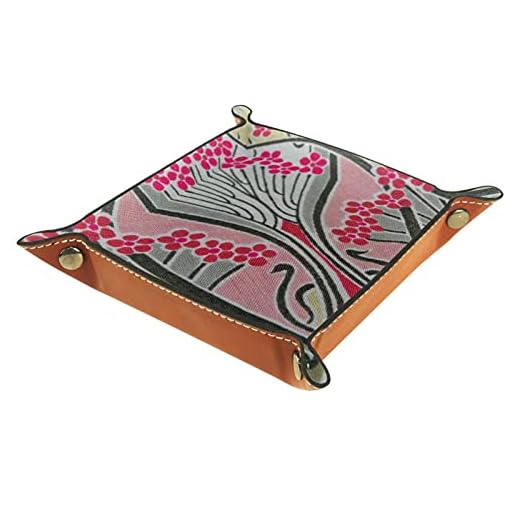 Betjänad bricka, Catchall bricka skrivbord organiserare dekoration nyckel smyckesbricka för bord mynt städa upp william morris pinks för kontor hem