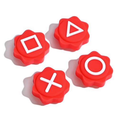 DLseego Switch/Switch Lite/Oled �Ή� Joy Con �e�w�O���b�v�L���b�v �A�i���O�X�e�B�b�N�J�o�[ �R���M �V���R�� �R���g���[�� �L���b�v �W���C�R���X�e�B�b�N�J�o�[ ����~�߉��� �ی�J�o�[ ������×(4�Z�b�g) 