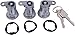 JZGRDN Set of 3 Door Cylinder Lock Kit Door Lock Cylinders with Keys 8122874K3 Compatible with Jeep CJ, Wrangler, Cherokee XJ 1984-1990