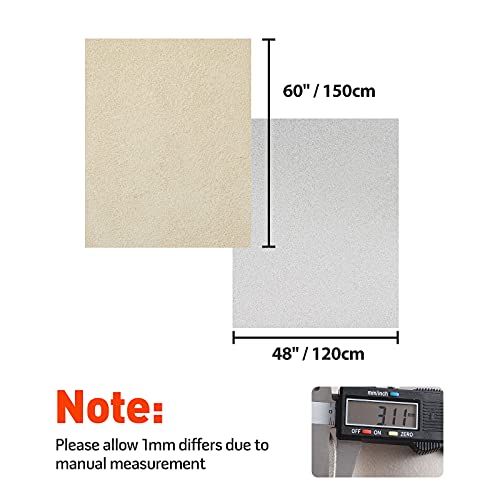 HOMCHEK Beige Suede Headliner 48" L × 60" W Foam Backing 1/9" 3mm Headlining Material Protect A/B/C Pillar Automotive Roof DIY Repair Craft Car Interior Replacement for Trucks SUVs 19.37 sqft - Thumbnail 4