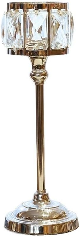 Candleholders Simple Iron Glass Candlestick Modern Table Decoration Ornaments Candle Holder(Gold,Medium)