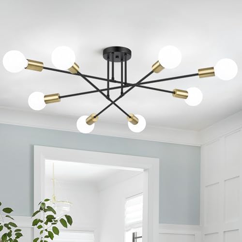 Modern Sputnik Chandelier 8-Light Industrial ...