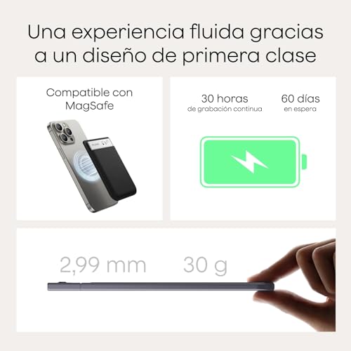 Miniatura 8 de Plaud Note Ia Grabadora De Voz - Transcribir Y Resumir Con Chatgpt 4o - Soportar 59 Idiomas, 64gb De Memoria, Control Con App Reunión, Lección, Llamada, Entrevista Funda Incluida