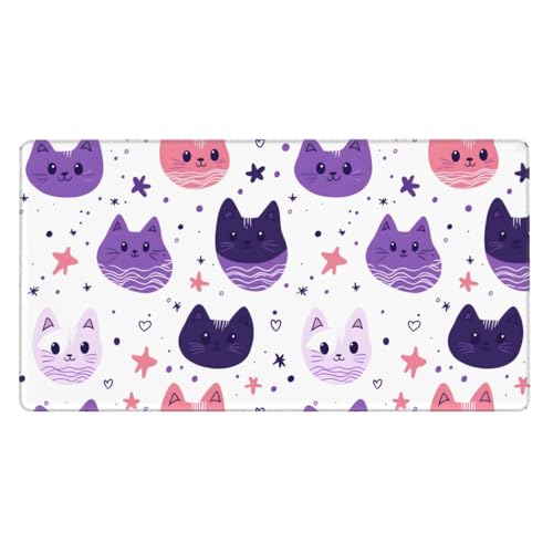 Tapis de souris de jeu violet grand format idéal pour ordinateur portable sur bureau de gamer