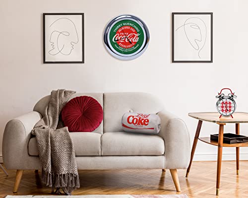 Mark Feldstein & Associates Coca Cola Diet Coke Can Classic Gray Embroidered Plush Throw Pillow, 13 in