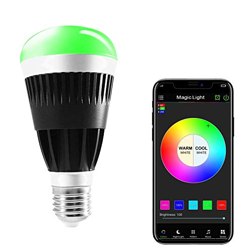 MagicLight Pro WiFi LED Light Bulb - 80w Equivalent Sunrise Wake Up Lights - Dimmable Multicolored Color Changing Disco Ball Lamp - Compatible with Alexa & Google Home Assistant