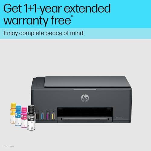 Image of HP Smart Tank 524 All-in-One Colour Printer |1+1 Year Extended Warranty on Registration| Up to 4000 Black & 6000 Colour Prints I Print,Scan & Copy for Home /Office