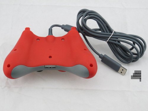 Red Wired USB Game Pad Controller For Computer PC Slim Microsoft XBOX 360