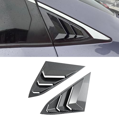 Carbon Fiber Rear Side Window Louver Cover for Honda Civic 2016-2021