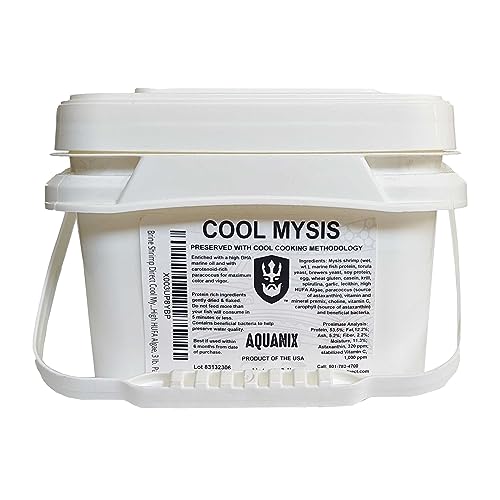 Cool Mysis Tropical Fish Flake Enriched with High HUFA Algae , 3 lb. pail