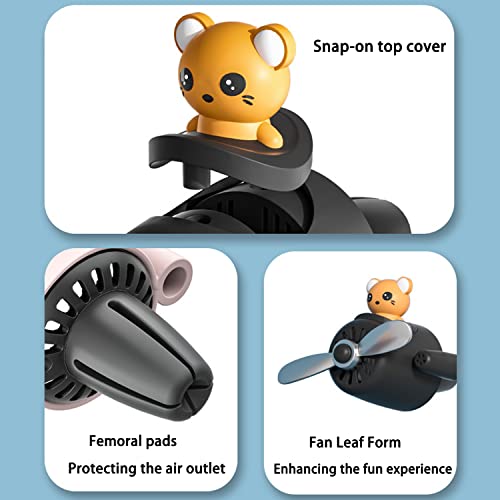 Car Air Fresheners Cartoon Cute Style Pilot Automotive Air Outlet Fan Creative Car Solid Perfume Decoration (Pink Mouse) #TOP1