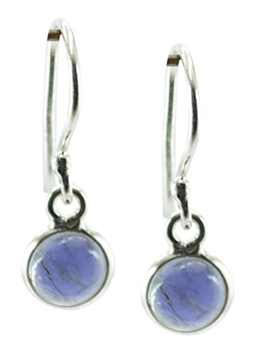 Boucles d'oreille iolite argent 925 bijoux pierres précieuses femme