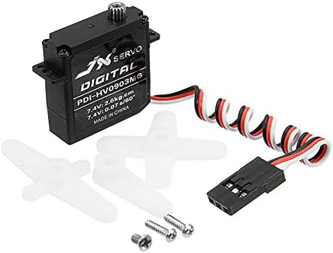 JX PDI-HV0903MG 2.6kg 0.07sec 9g Flat Slim Wing Servo Metal Gear Digital HV RC Glider Plane Helicopter