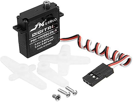 JX PDI-HV0903MG 2.6kg/0.07sec/9g Flat Slim Wing Servo Metal Gear Digital HV/BB/DS/MG RC Glider
