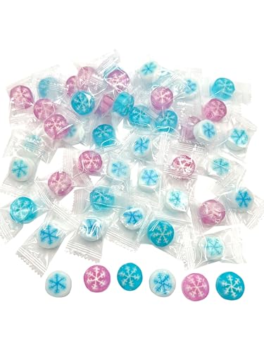 Snowflake Candy - Hard Candy Bulk 1 lb Bag of Individually Wrapped Small Candy (approx. 118 pcs...