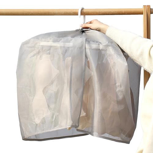 洗濯物カバー 雨よけカバー 54x37x44cm 屋外 角ハンガーカバー 下着目隠しカバー ベランダ 雨よけ 洗濯雨よけ コンパクト 洗濯ネット 洗濯物保護 日除け 雨天 ほこり 洗濯干し 鳥対策 紫外線対策 花粉対策グッズ 晴雨兼用 メッシュ素材 通気性