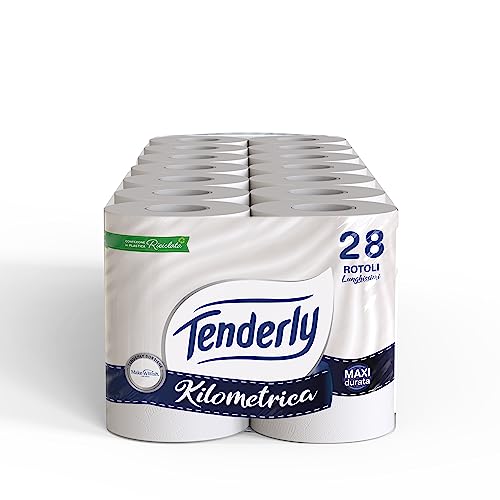 Tenderly Help A Wish, 28 Maxi Rotoli di Carta Igienica, 2 Veli, 450* Strappi, Morbida e Adatta alle pelli Sensibili, Made in Italy, Dermatologicamente Testato