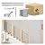Muzata 0-10ft Black Wood Cable Railing System Fit for 1/8" Cable Railing Kit Hardware Swage Lag Screws T316 Stainless Steel One-Stop All-in-One DIY Stair Section Length Adjustable Super Easy WA04