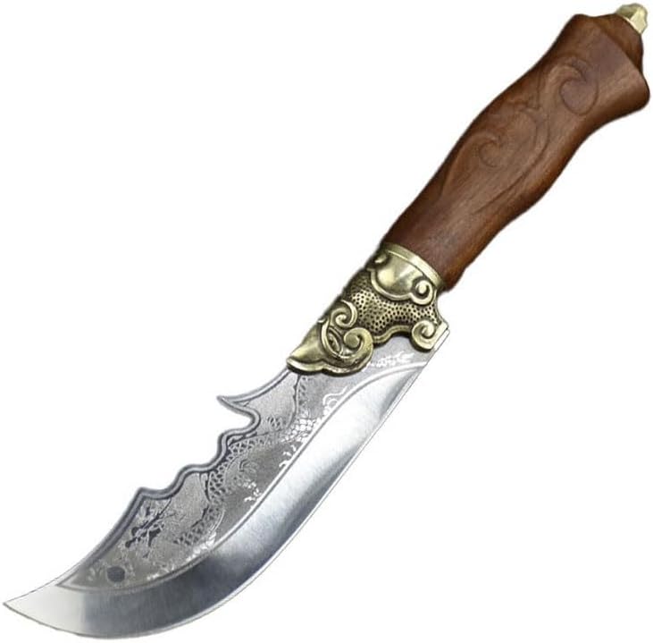 DAXXIN Meat Cleaver,Cleaver Knife, Longquan Knife 7Cr17MoV Handmade Forged Kitchen Knives 5.5 Inch Machete Viking Utility Hunting Knife With Patterns(Cleaver Knife)