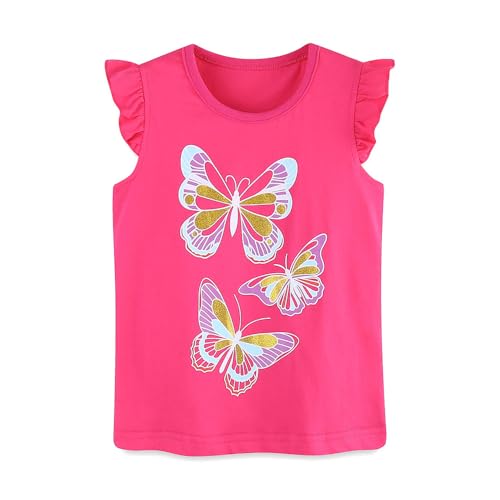 Image of Girls Shorts Set Outfits for Toddler Girls T-shirts Clothing Sets Kids Summer Graphic Cotton Tops Tees 3-7 Years