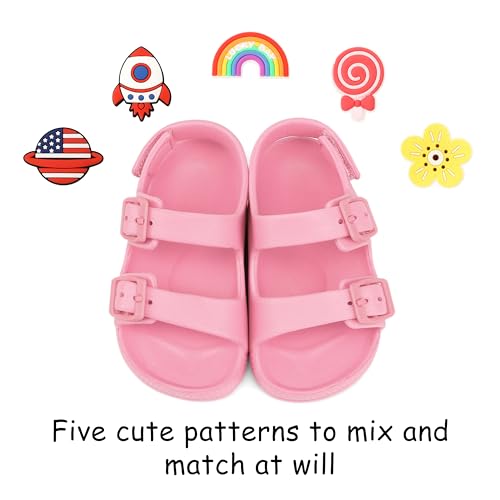 Image of ChayChax Toddler Boys Girls Double Buckle Sandals Children's Adjustable Back Strap Water Sandal