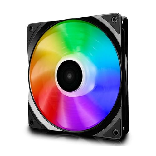 Image of DEEPCOOL CF140 2 in 1 | MB Controlled 140 mm A-RGB LED Case Fan /Cooler - DP-FA-RGB-CF140-2