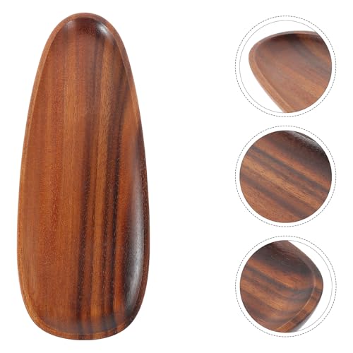 Bandeja para joyas y artículos diversos hecha de madera de acacia pequeña irregular 6