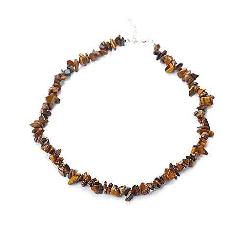 Preisvergleich Produktbild Lazzgirl Handgemachte gemischte natürliche Edelstein Chip Perlen dehnbare Halskette Heilung Reiki(Mehrfarbig)