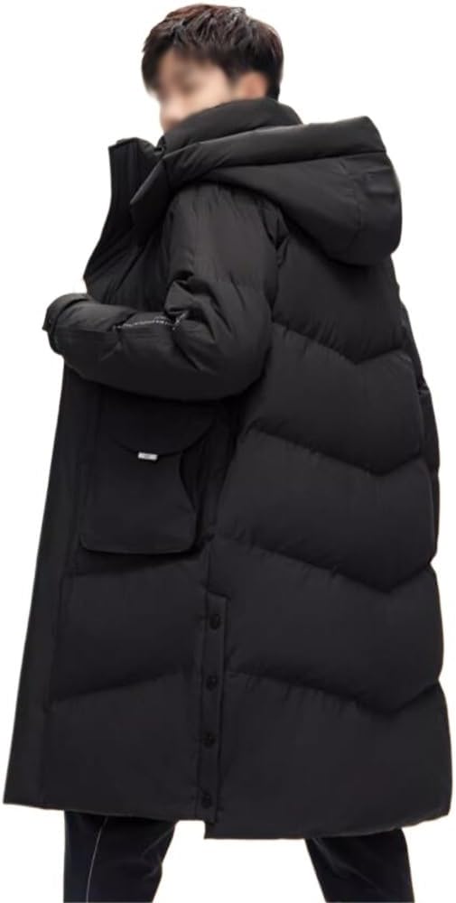Leisure Cold Warm Coat Down Jacket Men's Winter Thick In The Long Men(Small)
