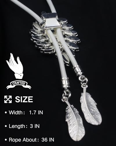 Image of PEARLY JUN Bolo Tie for Men Women Rhinestone Bling Western Cowboy Brown Leather Country Style String Wear Shirt Vest