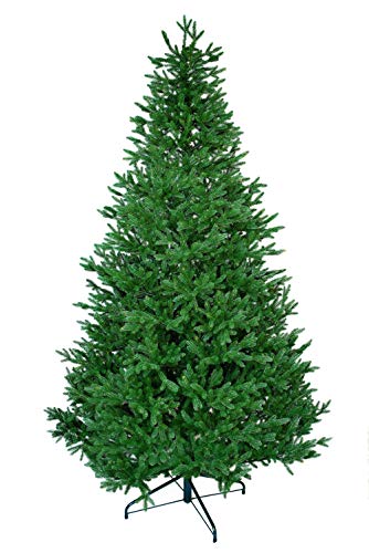 eveXmas 210cm Künstlicher Weihnachtsbaum, Tannenbaum Adele Klassik Grün, 873 Zweige 100% PE-Spitzen, inklusive Metallständer Cover
