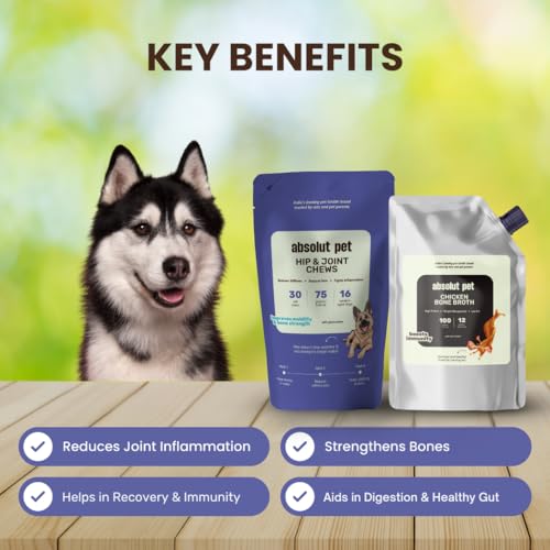 Image of Absolut Pet Hip and Joint-Supplements for Dogs Chews That Improve Mobility & Bone Strength with Glucosamine (Hip & Joint Chews + Bone Broth)