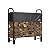 ShelterLogic 4' Adjustable Heavy Duty Outdoor Firewood Rack with Steel Frame Construction and Water-Resistant Cover & Firewood Rack-in-a-Box Universal Full Length Cover for Firewood Storage Racks