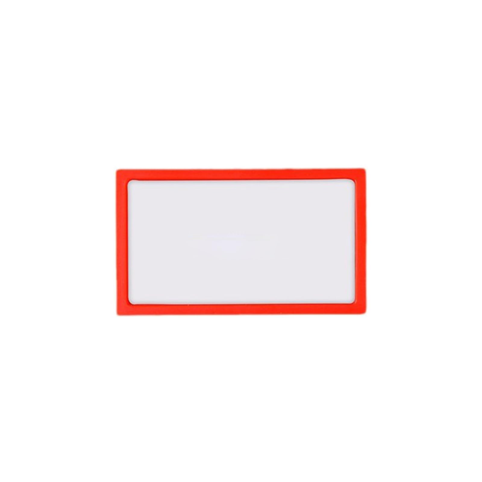 Porte-Étiquettes Magnétiques Aimants D’Étiquettes 4x7cm avec Protège-Plastique Transparent pour Salle De Classe, Maison, Bureau, Garage, Réfrigérateur-Red||30pcs