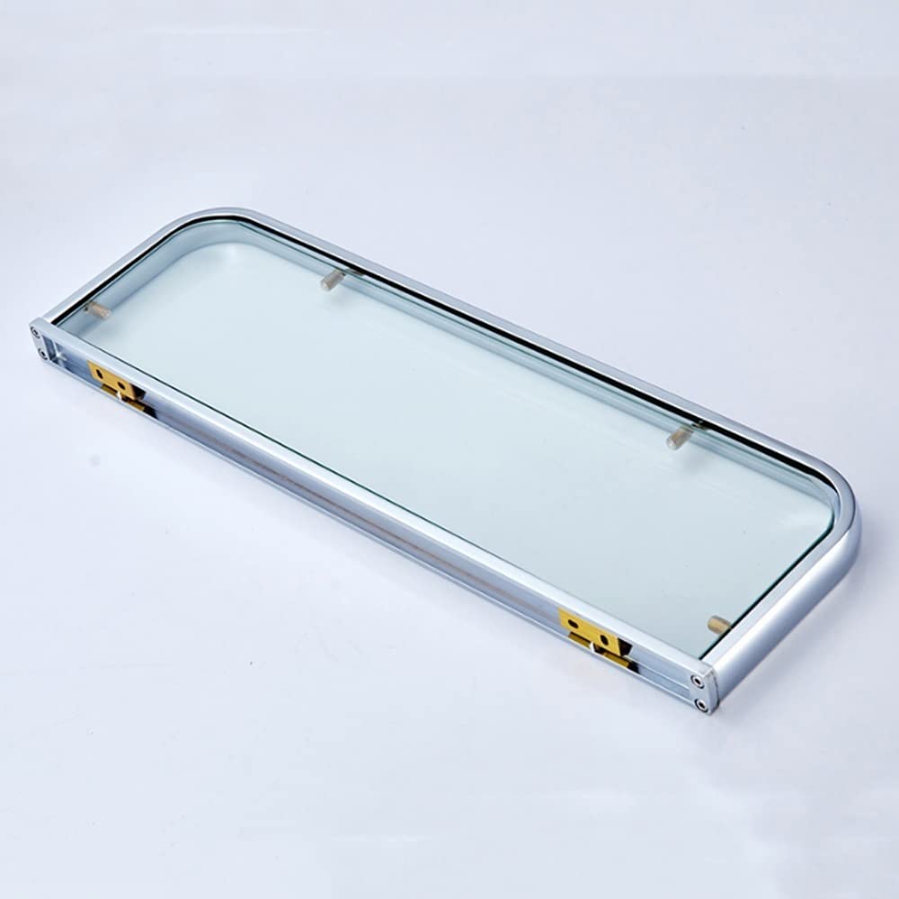 Estantería De Cristal para Baño, Estantes De Pared, Vidrio Templado, Organizador De Almacenamiento para Ducha, Estante De Almacenamiento Colgante De Cobre Croma
