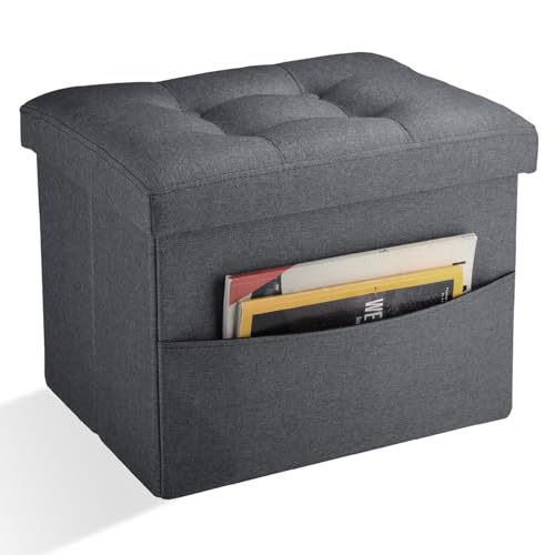 Docvania Ottoman Storage Ottoman Foot Rest Stool Foldable Bench with