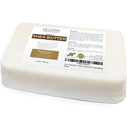 Velona 2 Lb - Shea Butter - Melt And Pour Soap Base Sls/Sles Free | Natural Bars For The Best Result For Soap-Making #TOP5