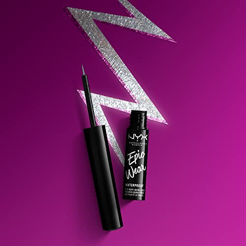 NYX PROFESSIONAL MAKEUP Epic Wear Metallic Liquid Liner, Long-Lasting Waterproof Eyeliner - Silver Metal - image 5