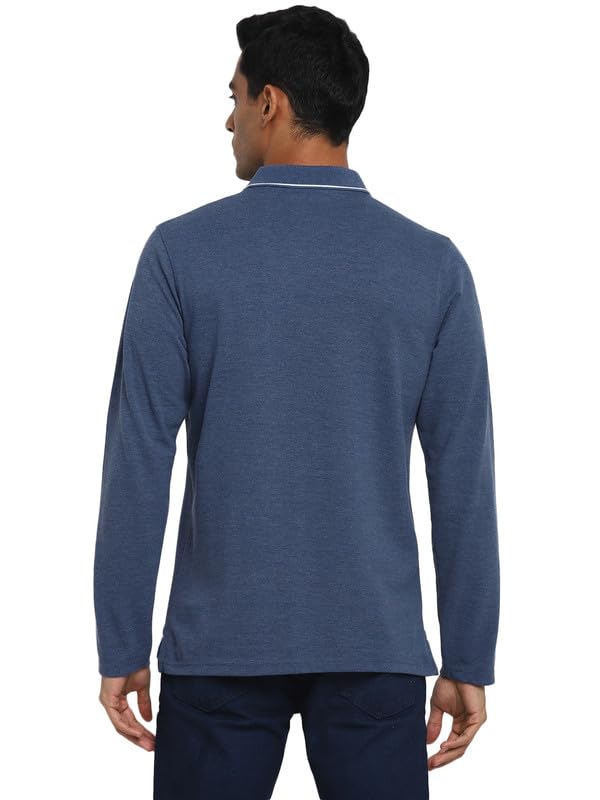 Image of AMERICAN CREW Full Sleeves Polo Collar T-Shirt with Pocket for Men