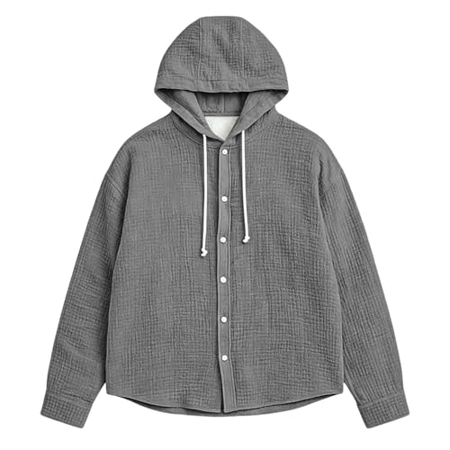 Camisa con capucha para hombre ideal para paseos informales en otoño 5