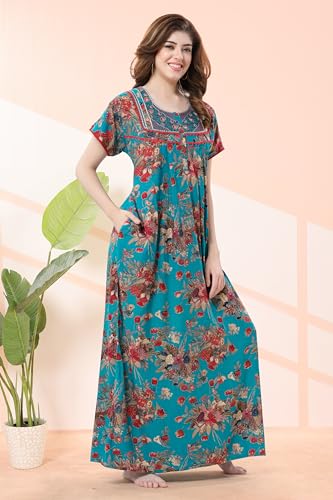 Image of Soulemo Women Premium Rayon Printed Nighty 1794