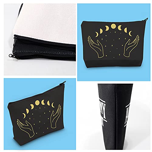 Moon Witch Zipper Pouch Bag For Tarot Cards Crystals Witchy Things Moon Phase Bag (Moon Witch Bag) #TOP5