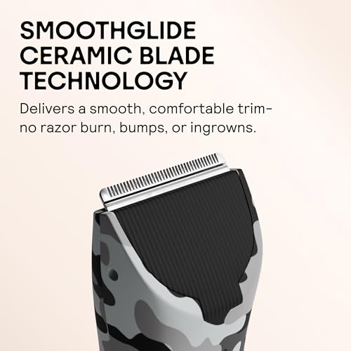 Image of MERIDIAN The Trimmer Original - Body Hair Trimmer for Men, Electric Shaver for Pubic Hair, Chest, Legs & Bikini, Waterproof & Rechargeable, Arctic