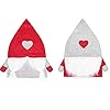 2 stuks Kerst Stoelhoezen Decor, Keuken Eetkamerstoel Kussenovertrekken Sets met 2 Kerstsok, Kerstman Hoed Stoel…